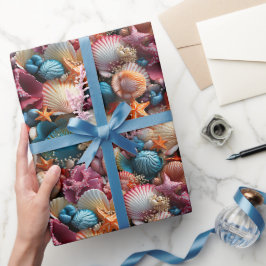 Künstlerische Muscheln Geschenkpapier