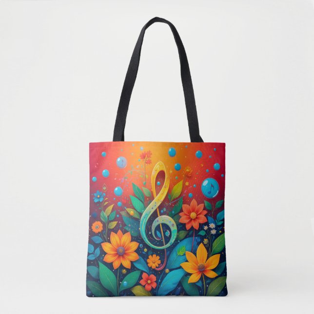 Künstlerische musikalische Note, umgeben von farbe Tasche (Vorderseite)