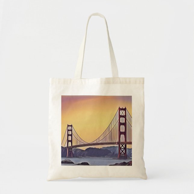 Künstlerische Neuauflage der Golden Gate Bridge Tragetasche (Vorne)