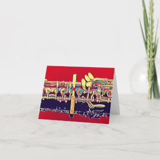 Künstlerische Oboe-Blankekarte Dankeskarte