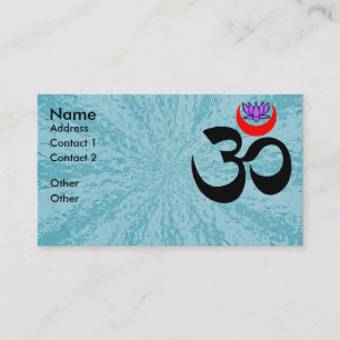 Künstlerische Om - Yoga Business Card Visitenkarte