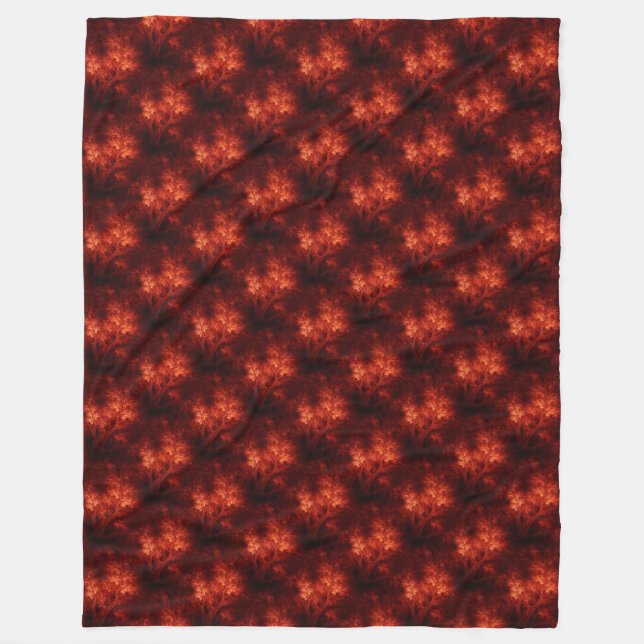 Künstlerische Orangenbäume Fleecedecke (Vorderseite)