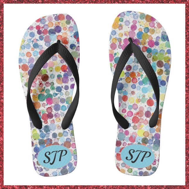 Künstlerische Paint Splattform Colorful Flip Flops (Von Creator hochgeladen)