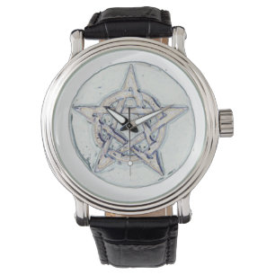 Künstlerische Pentagramuhr Armbanduhr