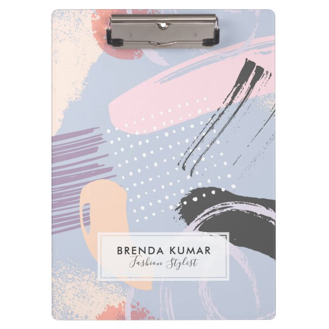 Künstlerische Pinselkomposition Klemmbrett (Vorderseite)