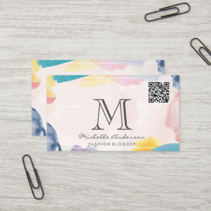 künstlerische Pinselstriche   QR-Prüfung Visitenkarte