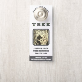 *~* Künstlerische QR Mann Lumber Jack Tree Service Türanhänger