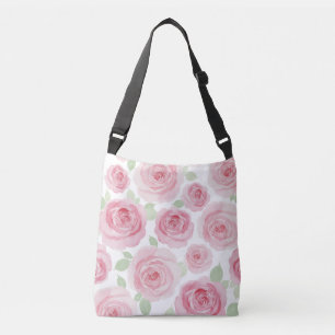 Künstlerische rosa Wasserfarbe-Tasche Tragetaschen Mit Langen Trägern