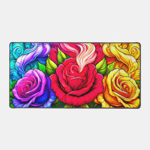 Künstlerische Rose Schreibtischunterlage