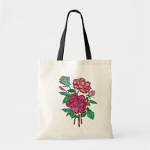 Künstlerische Rose-Tasche