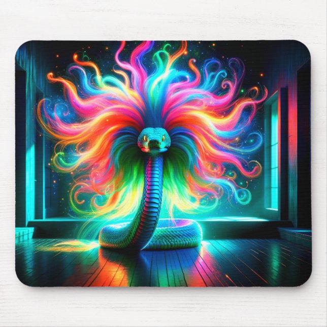 Künstlerische Schlange Mousepad (Vorne)
