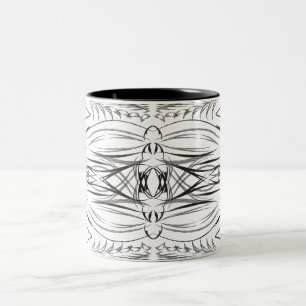 Künstlerische Schwarz-Weiß-Kaffeetassen Zweifarbige Tasse