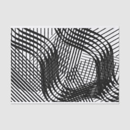 Künstlerische Schwarz-weiße Wavy Line Muster Textu Seidenpapier