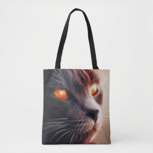 Künstlerische Schwarze Katze Tasche