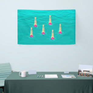 Künstlerische Schwimmer - Schwimmen unter Wasser Banner