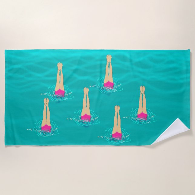 Künstlerische Schwimmer - Schwimmen unter Wasser Strandtuch (Vorderseite)