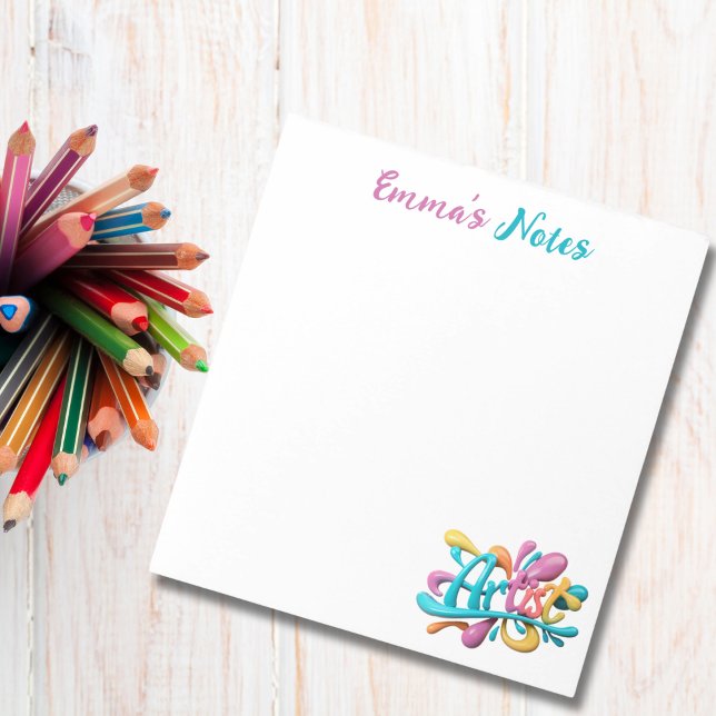 Künstlerische Script Typografie, farbenfroh, moder Notizblock (Von Creator hochgeladen)