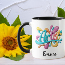 Künstlerische Script Typografie, farbenfroh, moder