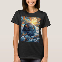 Künstlerische Sicht der Erde von oben T-Shirt