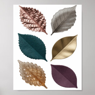 Künstlerische Silber-Blatt-Kollektion Künstlerisch Poster
