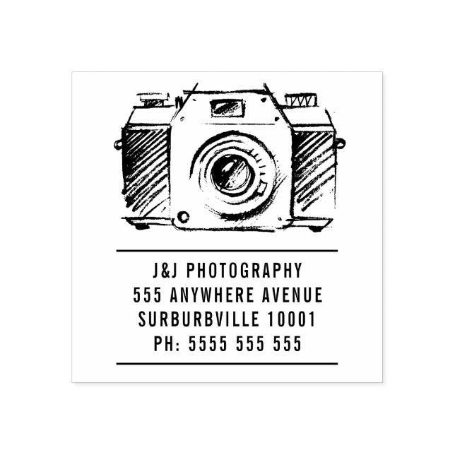 Künstlerische SLR-Filmkamera Fotograf Gummi-Briefm Gummistempel (Prägung)