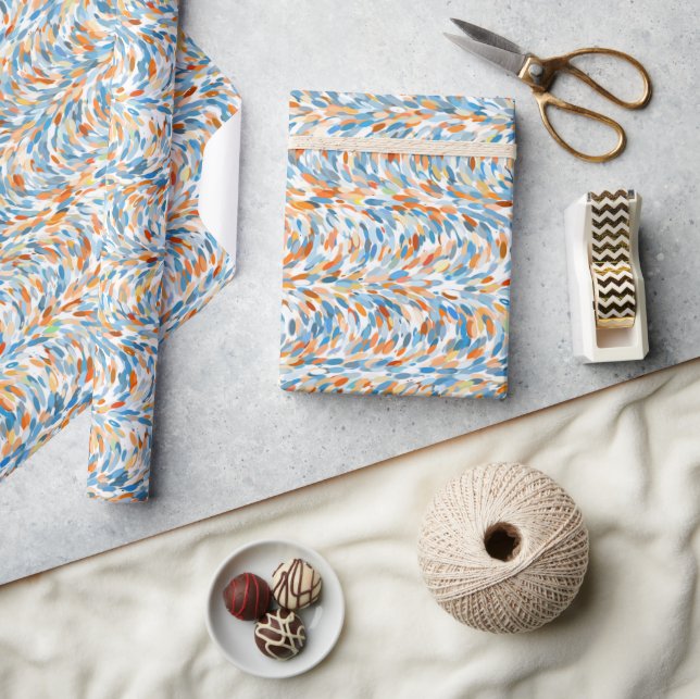 Künstlerische Sommerfarben - Farbmuster für Spritz Geschenkpapier (Kunsthandwerk)