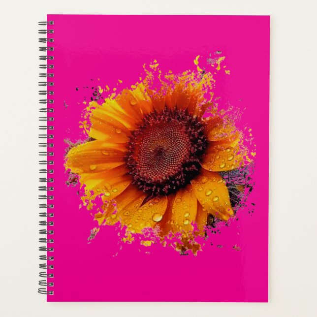 Künstlerische Sonnenblume Planer (Vorderseite)
