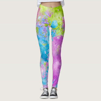 Künstlerische Splash: Leggings Wasserfarbensplash