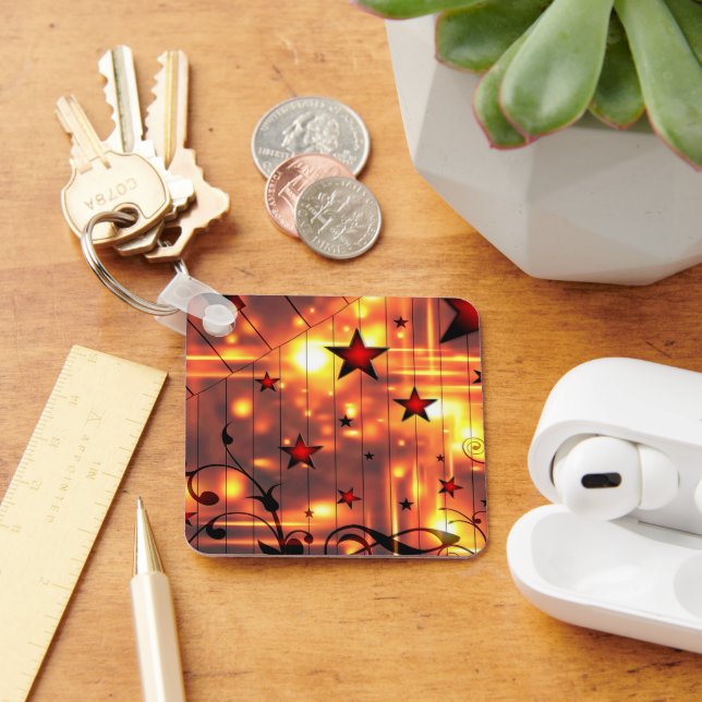 Künstlerische Sterne Schlüsselanhänger (Schreibtisch)