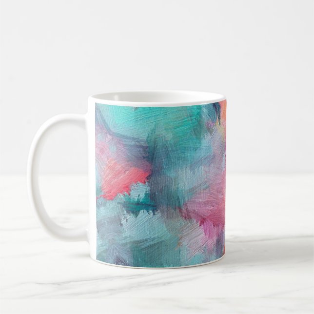 Künstlerische Textur: Abstraktes Hintergrundbild Kaffeetasse (Links)