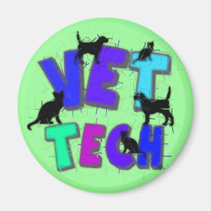 Künstlerische Tierarzttech-Geschenke, Magnet
