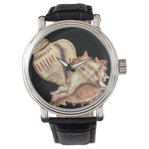 Künstlerische Tritonshorn-Muscheln Armbanduhr