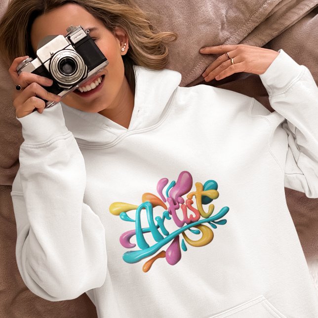 Künstlerische Typografie, farbenfroh, modern, stil Hoodie (Von Creator hochgeladen)
