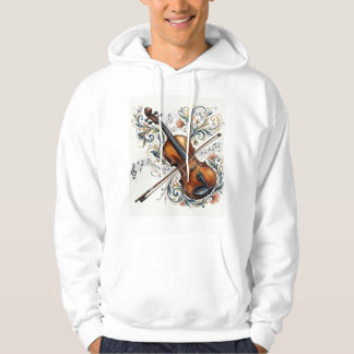 Künstlerische Violine & Noten Vintage Hoodie / G