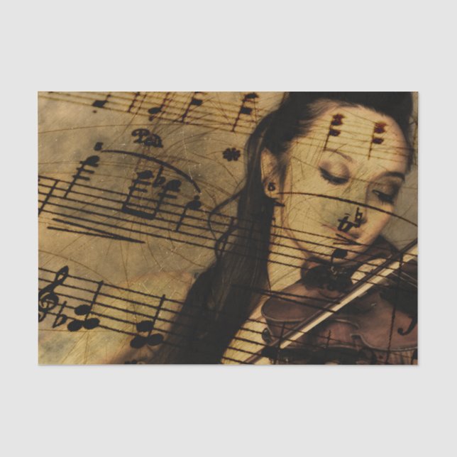 Künstlerische Violinen-Musik Seidenpapier (Vorderseite)