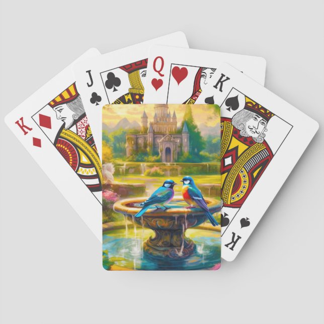Künstlerische Vögel Spielkarten (Rückseite)