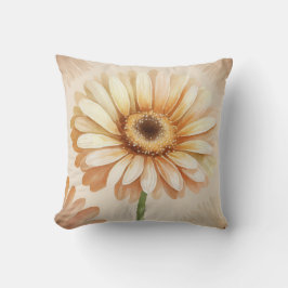 Künstlerische Wasserfarbe Gerbera Daisy Blume Kissen