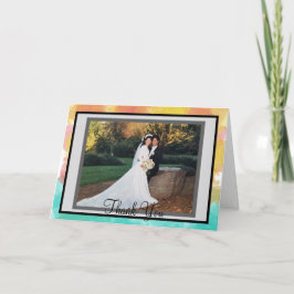 Künstlerische Wasserfarben Hochzeit Danke Foto