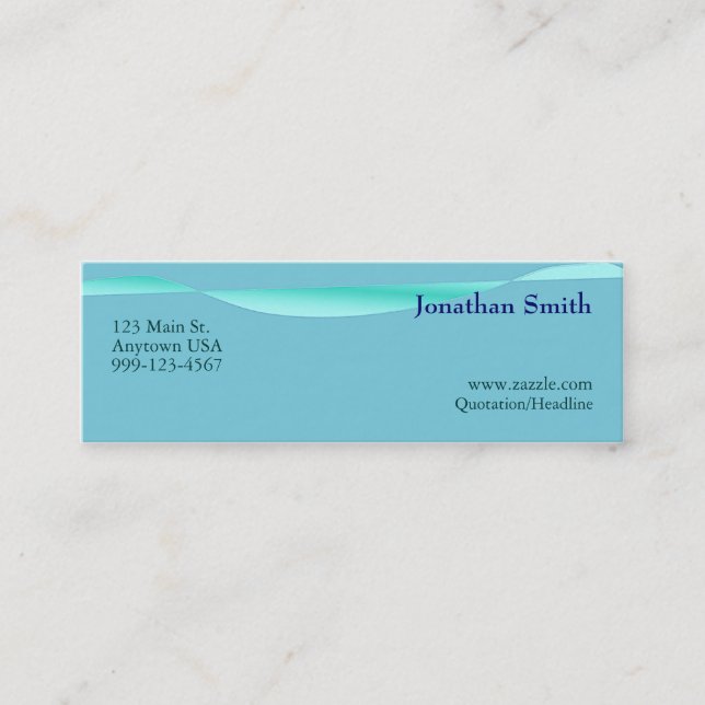Künstlerische Wellen-Visitenkarten Mini Visitenkarte (Vorderseite)
