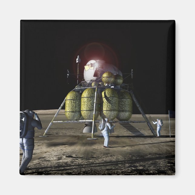 Künstlerische Wiedergabe eines neuen Raumschiffs z Magnet (Vorne)