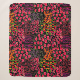 Künstlerische Wildblumen: HandGezeichnet Blumenmus Sherpadecke