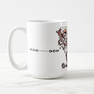 Künstlerische Wirbel Botanische Kaffeetassen-Illus Kaffeetasse