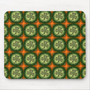 Künstlerische Wirbel Kleeblatt Design Mousepad