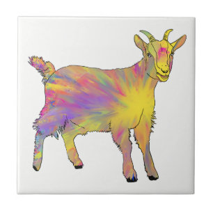 Künstlerische Ziege Funny Animal Art Fliese