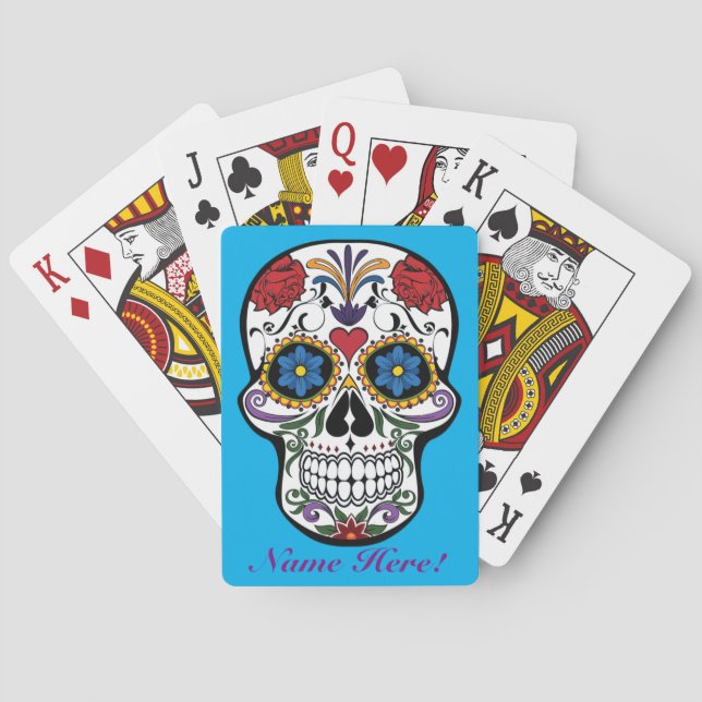Künstlerische Zuckerkulpturen mexikanische Kunst Spielkarten (Rückseite)