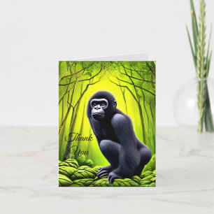 Künstlerischer Abstrakter Jungle Gorilla Dankeskarte