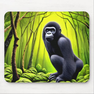 Künstlerischer Abstrakter Jungle Gorilla Mousepad