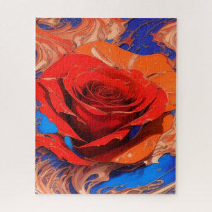 Künstlerischer abstrakter marmorierter Rosen