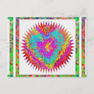KÜNSTLERISCHER Ausdruck: HERZANGABEN Postkarte