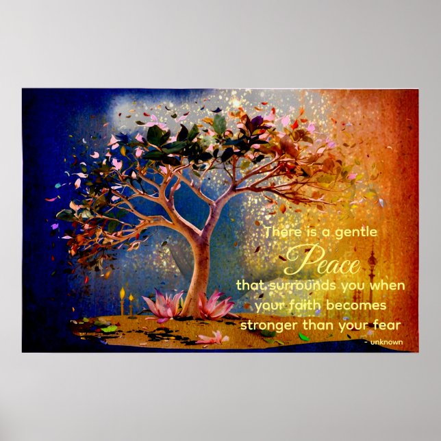 *~* künstlerischer Baum AP81 Friedensangebot Äther Poster (Vorne)